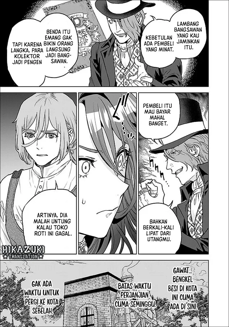 Shounin Reijou Agnes Henkyou ni Tsuihou Sareta Akuyaku Reijou wa Shousai o Hakki Shi Nariagaru Chapter 4.1 Gambar 4