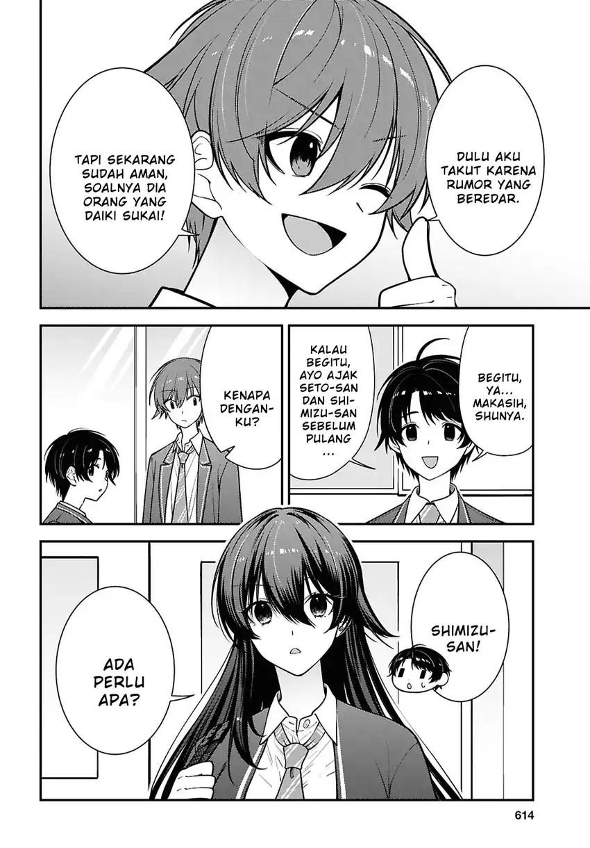Tonari no Seki no Yankee Shimizu-san ga Kami o Kuroku Sometekita Chapter 19 Gambar 6