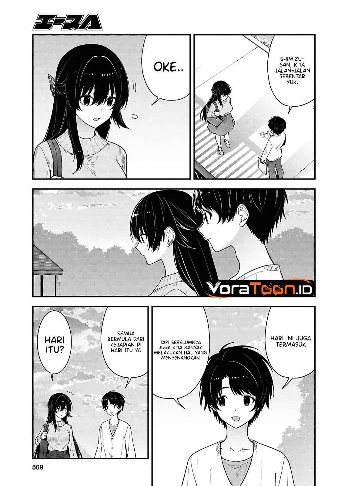 Tonari no Seki no Yankee Shimizu-san ga Kami o Kuroku Sometekita Chapter 22 Gambar 6