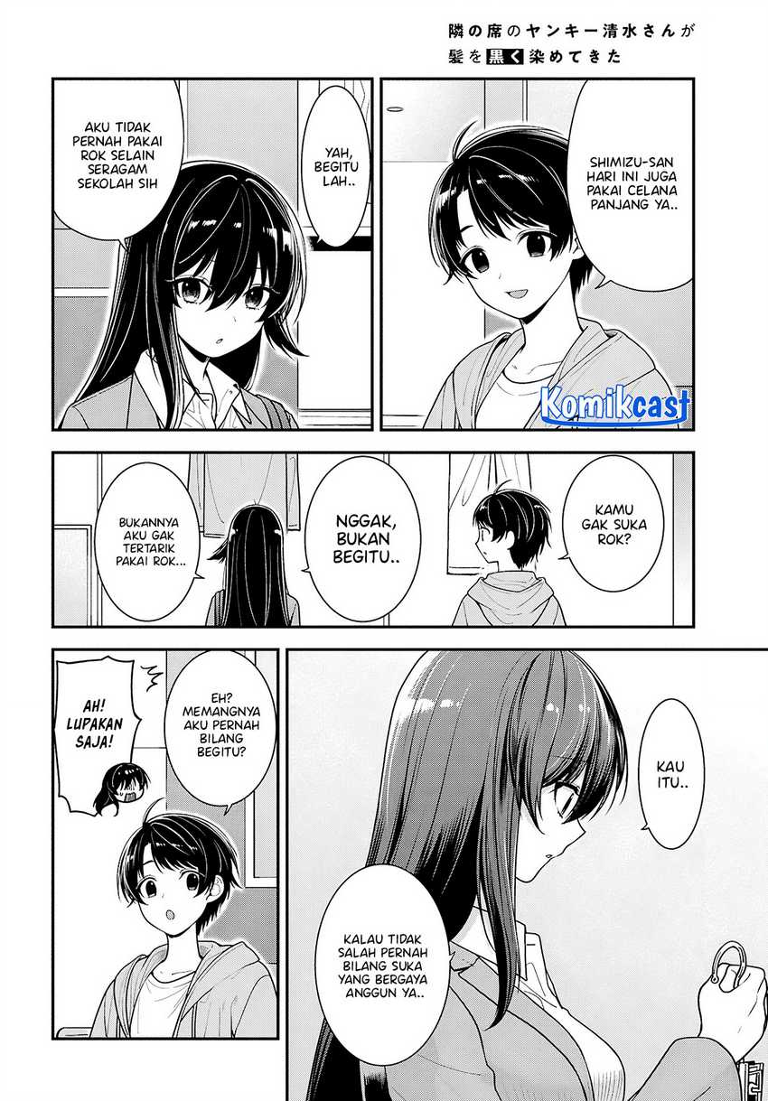 Tonari no Seki no Yankee Shimizu-san ga Kami o Kuroku Sometekita Chapter 6 - Halaman 5